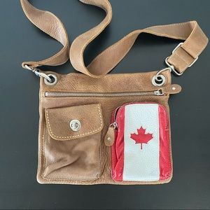 Roots Canadian Flag Village Crossbody Purse